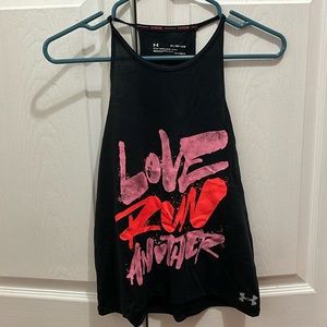 Under Armour Heat Gear Fitted Tank - Love Run Another